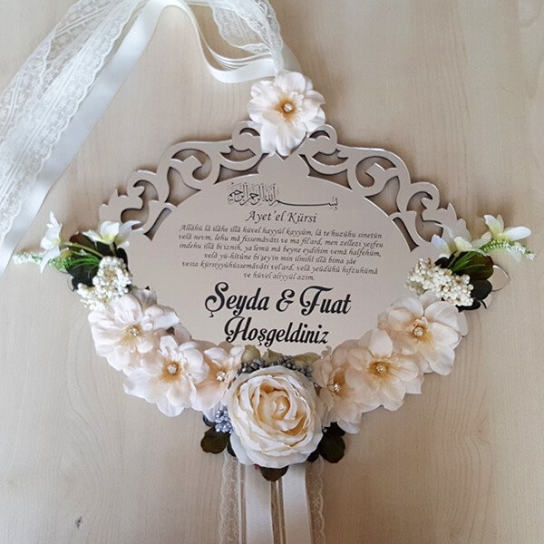 Kapı Süsü Kps-01 | Hoşgeldiniz Yazısı Karşılama Panosu Gümüş