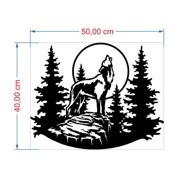 MDF Tablo Dekoratif Bozkurt MDF-20 50x40 cm - 9mm