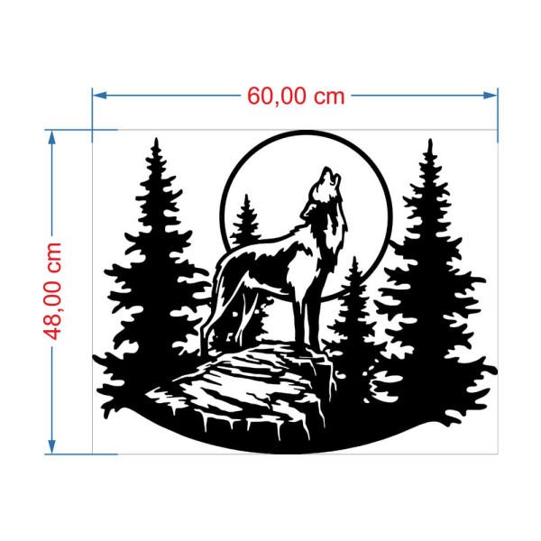 MDF Tablo Dekoratif Bozkurt MDF-20 60x48 cm - 3mm