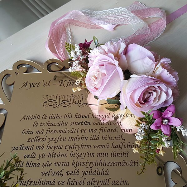 Kapı Süsü Kps-02 | Hoşgeldiniz Yazısı Diködörtgen Karşılama Panosu Gold