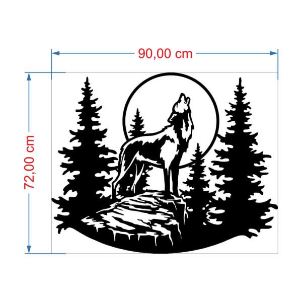 MDF Tablo Dekoratif Bozkurt MDF-20 90x72 cm - 3mm