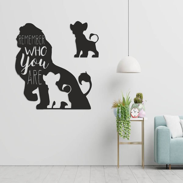 MDF Tablo Dekoratif Aslan Kral MDF-19 80x80 cm - 3mm