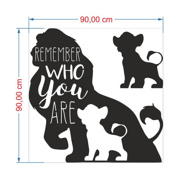 MDF Tablo Dekoratif Aslan Kral MDF-19 90x90 cm - 9mm