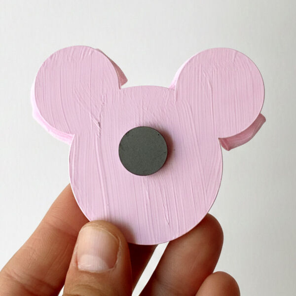 Bebek Şekeri Hediyeliği Bebe-344P Mini Modeli Arkası Pembe Şeffaf Pleksi Magnet