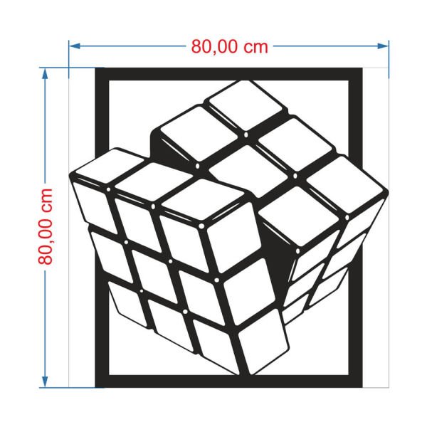 MDF Tablo Dekoratif Zeka Küpü MDF-14 80x80 cm - 3mm