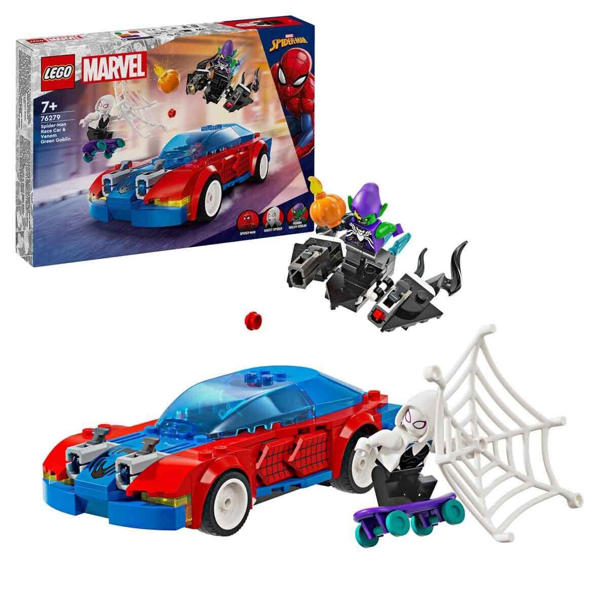 LEGO Marvel Örümcek Adam Yarış Arabası ve Venom Green Goblin LMV-76279