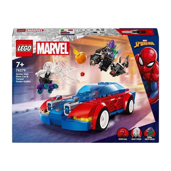 LEGO Marvel Örümcek Adam Yarış Arabası ve Venom Green Goblin LMV-76279