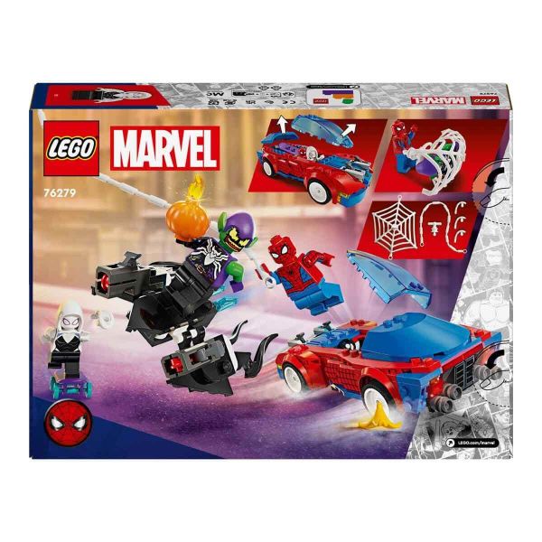 LEGO Marvel Örümcek Adam Yarış Arabası ve Venom Green Goblin LMV-76279