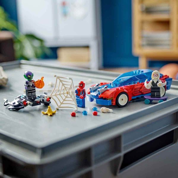 LEGO Marvel Örümcek Adam Yarış Arabası ve Venom Green Goblin LMV-76279