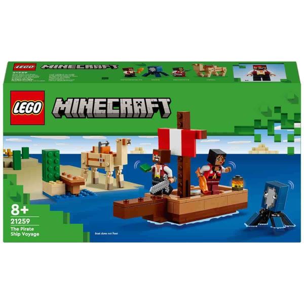 LEGO Minecraft Korsan Gemisi Yolculuğu Yapım Oyuncak Seti LMC-21259