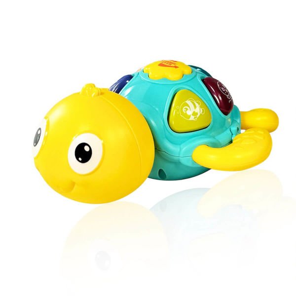 Işıklı ve Müzikli Sarı ve Mavi Hareketli Kaplumbağa Bebek Piyanosu VR-855-100A