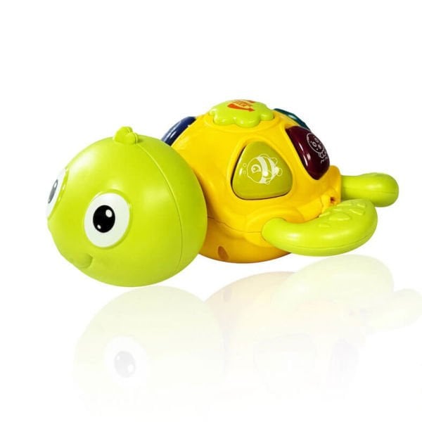 Işıklı ve Müzikli Yeşil ve Sarı Hareketli Kaplumbağa Bebek Piyanosu VR-B855-100A