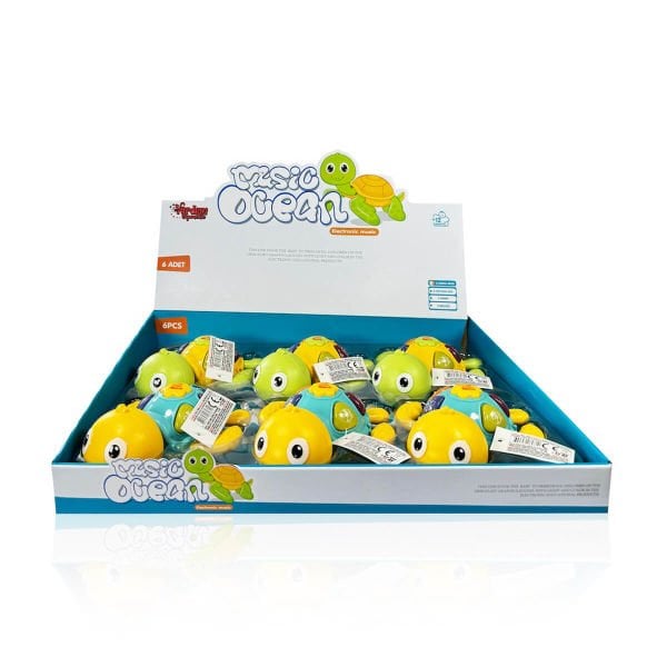 Işıklı ve Müzikli Yeşil ve Sarı Hareketli Kaplumbağa Bebek Piyanosu VR-B855-100A