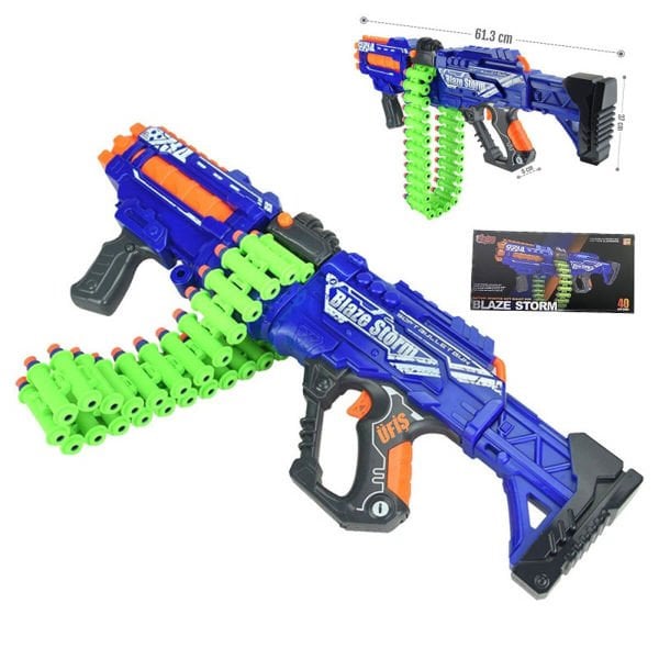 Şarjlı Şeritli Seri Sünger Mermi Atan Oyuncak Makinalı Tüfek ZC7134