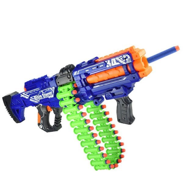 Şarjlı Şeritli Seri Sünger Mermi Atan Oyuncak Makinalı Tüfek ZC7134