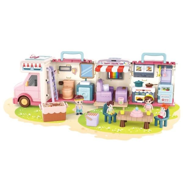 Sesli Aksesuarlı Açılıp Katlanabilir Oyuncak Karavan VR-G0021