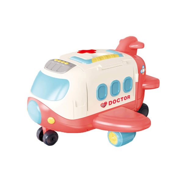 Sesli Aksesuarlı Açılıp Katlanabilir Oyuncak Hastane Uçak GB0513