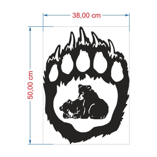 MDF Tablo Dekoratif Ayı Pençesi MDF-17 50x38 cm - 9mm