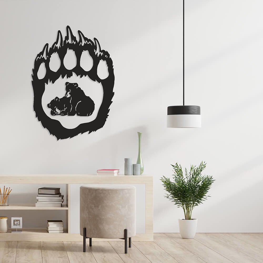 MDF Tablo Dekoratif Ayı Pençesi MDF-17 60x45 cm - 9mm