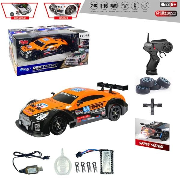 Uzaktan Kumandalı 28 cm Full Fonksiyon Şarjlı Drift Araba VR-SC16A06
