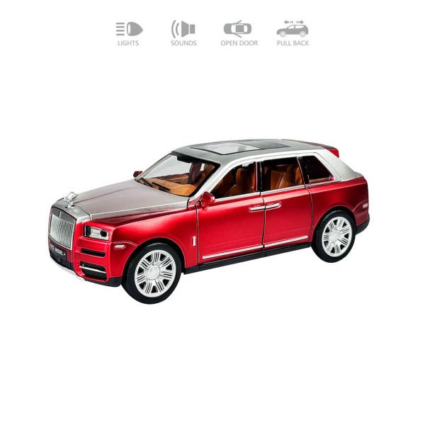 Çek Bırak 1:22 Ölçek 22 cm Sesli ve Işıklı Oyuncak Suv Araba HCL-806A Beyaz