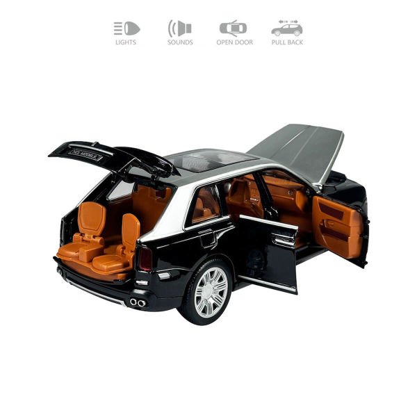 Çek Bırak 1:22 Ölçek 22 cm Sesli ve Işıklı Oyuncak Suv Araba HCL-806A Siyah