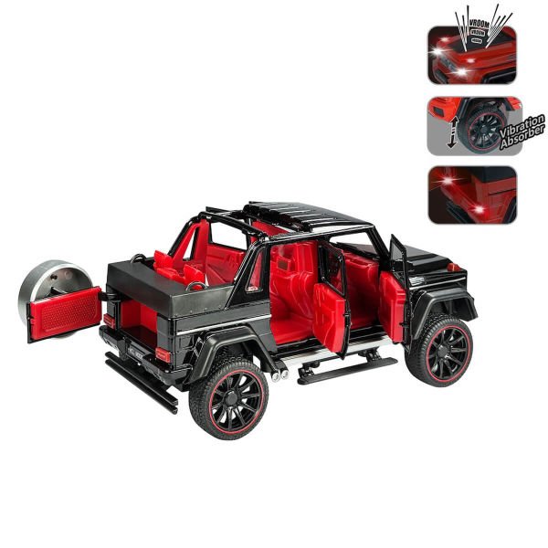 Çek Bırak 1:22 Ölçek 23 cm Sesli ve Işıklı Oyuncak Jeep Araba HCL-902A