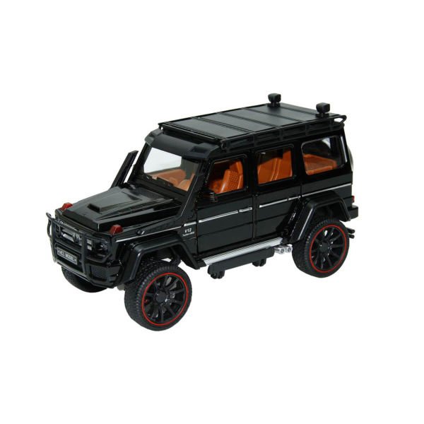 Çek Bırak 1:22 Ölçek 22 cm Sesli ve Işıklı Oyuncak Jeep Modeli HCL-901A Siyah