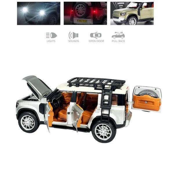Çek Bırak 1:22 Ölçek 21 cm Sesli ve Işıklı Oyuncak Safari Jeep HCL-910A