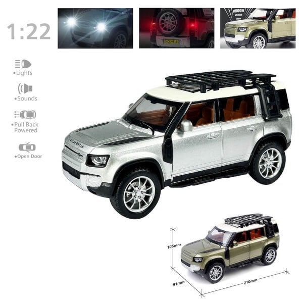 Çek Bırak 1:22 Ölçek 21 cm Sesli ve Işıklı Oyuncak Safari Jeep HCL-910A
