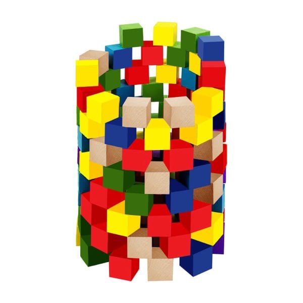 Eğitici Oyuncak 100 Parça Renkli Sihirli Ahşap Küpler ONY-359