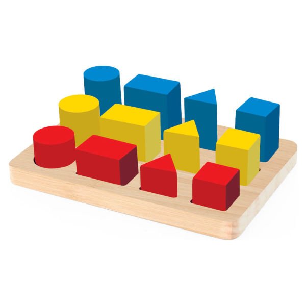 Eğitici Oyuncak Ahşap Geometrik Cisimler Büyükten Küçüğe Sırlama ONY-314