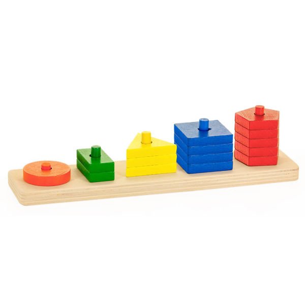 Eğitici Oyuncak 16 Parça Ahşap Geometrik Şekiller ONY-305