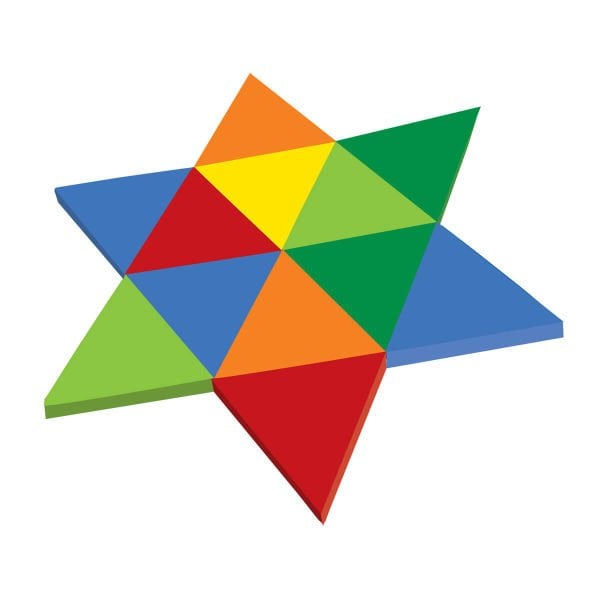 Ahşap Oyuncak Seti 7 Renk 25 Parça Üçgen Puzzle ONY-395