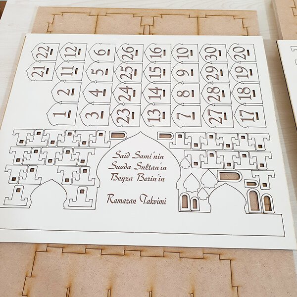 Ramazan Takvimi Rtm-01 | Eğitici Ahşap Oyuncak - Çekmeceli Ramazana Özel Hediye Kutuları