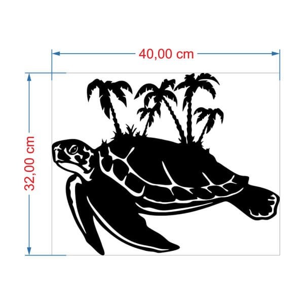 MDF Tablo Dekoratif Kaplumbağa MDF-1 40x32 cm - 3mm