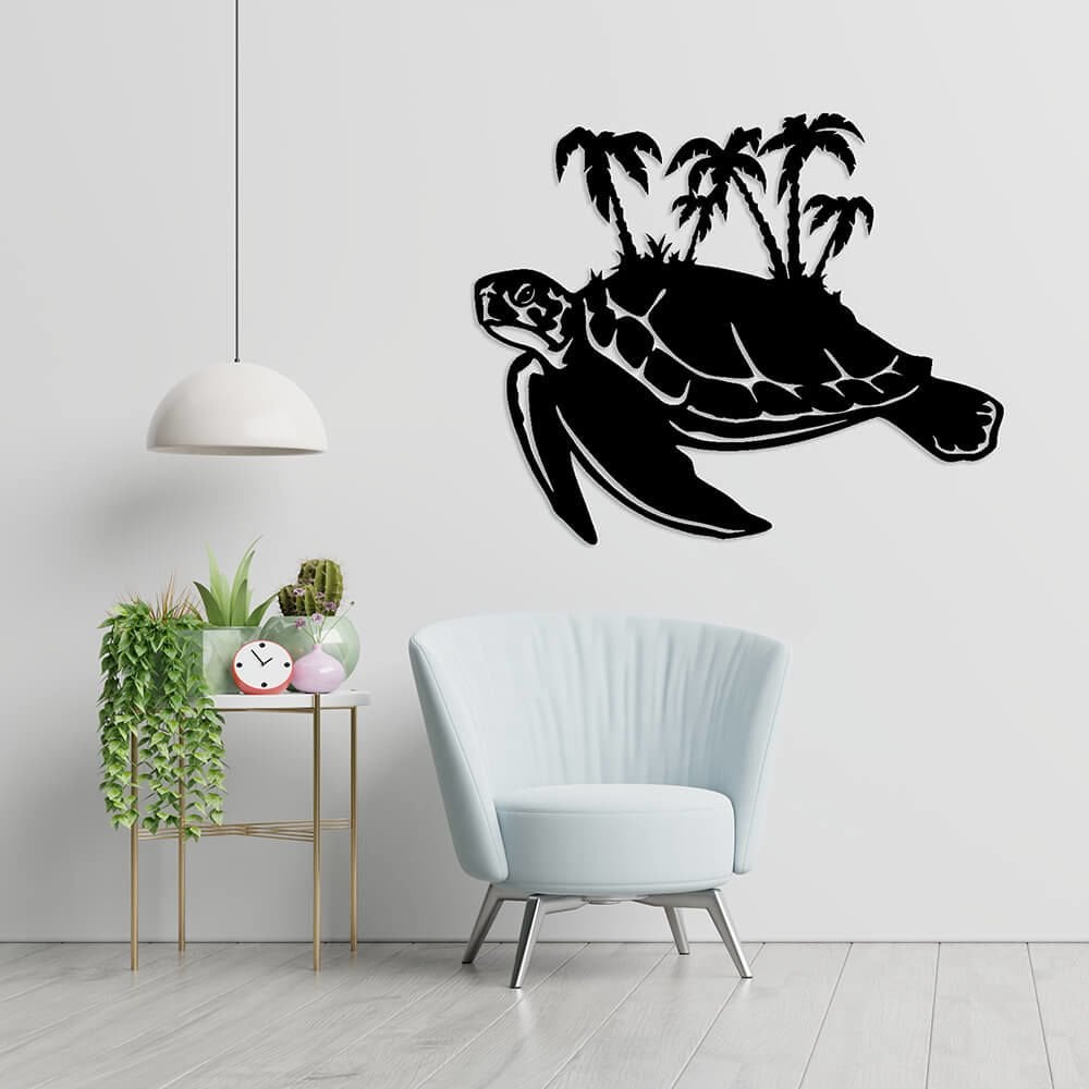 MDF Tablo Dekoratif Kaplumbağa MDF-1 80x60 cm - 3mm