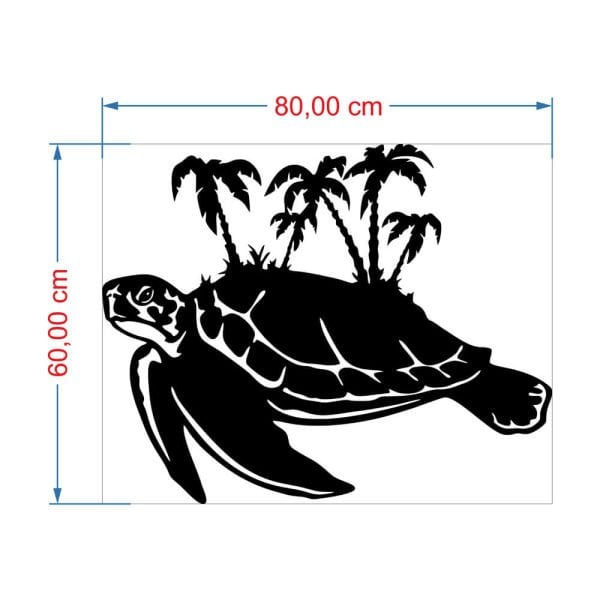 MDF Tablo Dekoratif Kaplumbağa MDF-1 80x60 cm - 3mm