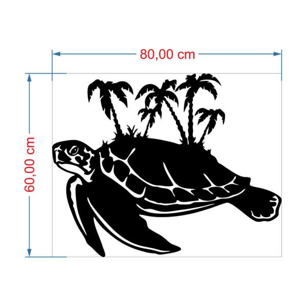 MDF Tablo Dekoratif Kaplumbağa MDF-1 80x60 cm - 9mm