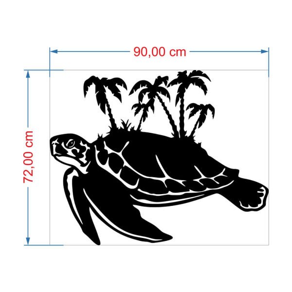 MDF Tablo Dekoratif Kaplumbağa MDF-1 90x72 cm - 9mm