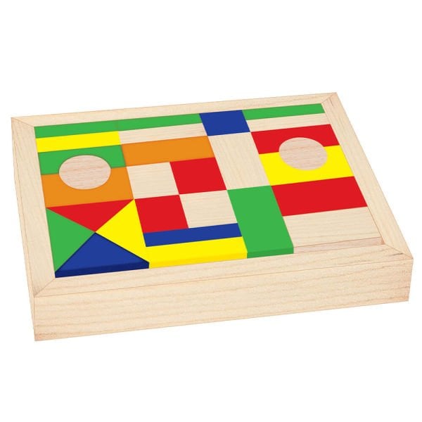 Eğitici 6 Renk 29 Parça Renkli Ahşap Bloklar Oyuncak Seti ONY-356