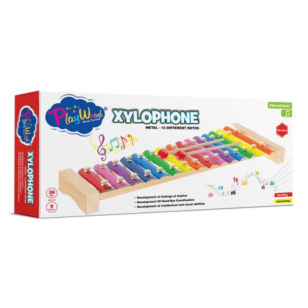 Eğitici Ahşap Metal 15 Notalı Klisofon Oyuncak Müzik Seti ONY-376