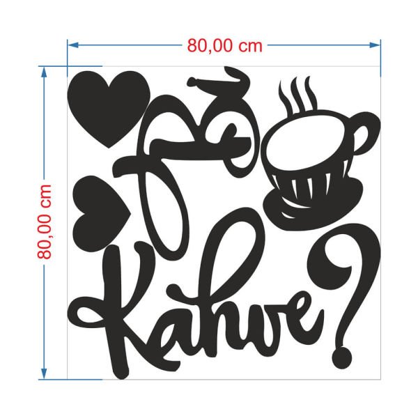 MDF Tablo Dekoratif Bi Kahve MDF-29 80x80 cm - 9mm