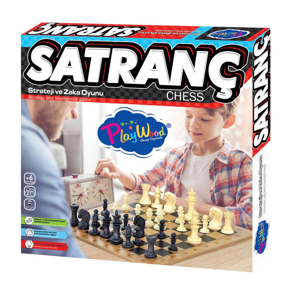 Eğitici Ahşap Satranç Strateji ve Zeka Oyunu ONY-212