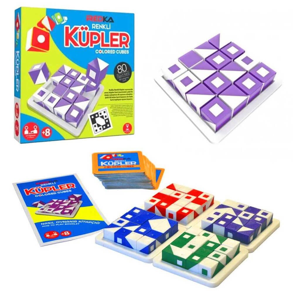 Akıl Oyunları Renkli Küpler Eğitici Oyuncak Seti RD5303