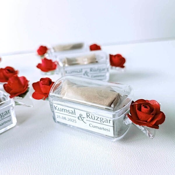 Nikah ve Kına Hediyeliği Bayram Şekeri Şeklinde Mika Kutu Nks-290f
