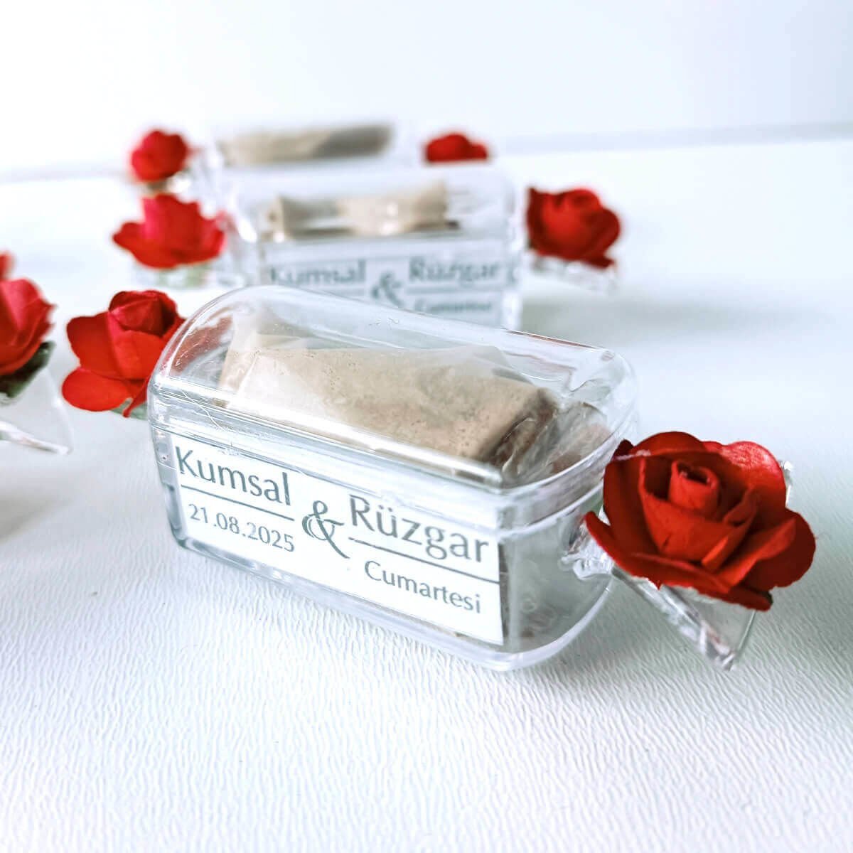 Nikah ve Kına Hediyeliği Bayram Şekeri Şeklinde Mika Kutu Nks-290a
