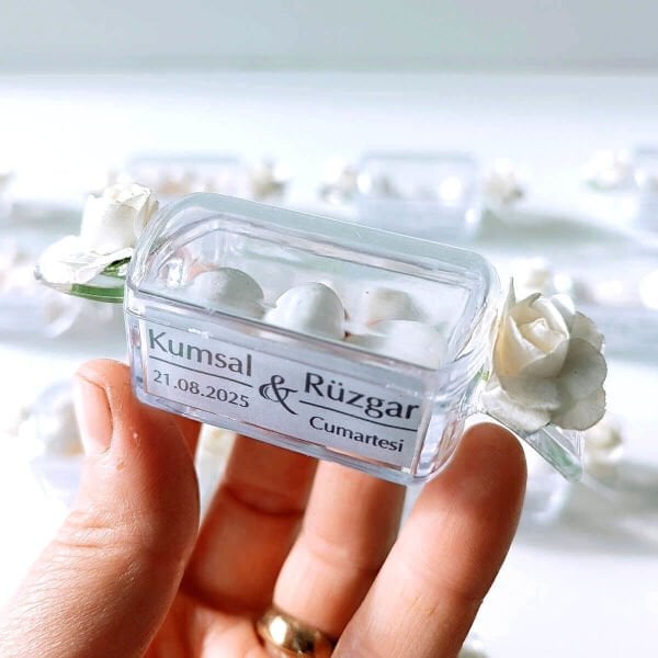 Nikah Şekeri Badem Şekerli Bayram Şekeri Şeklinde Mika Kutu Nks-291A6